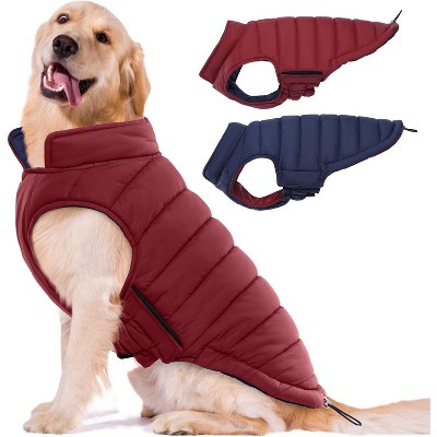 Dog Puffer Jacket Warm Dog Coat - Ultra Lightweight Windproof Vest for Dogs Winter Coats with Hook & Loop, Non-Shedding Easy on/Off