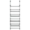 vidaXL 5-Tier Hanging Laundry Drying Rack in Silver - Aluminum Construction with Adjustable Height, Foldable Design and Easy Wall Mounting - 3 of 4