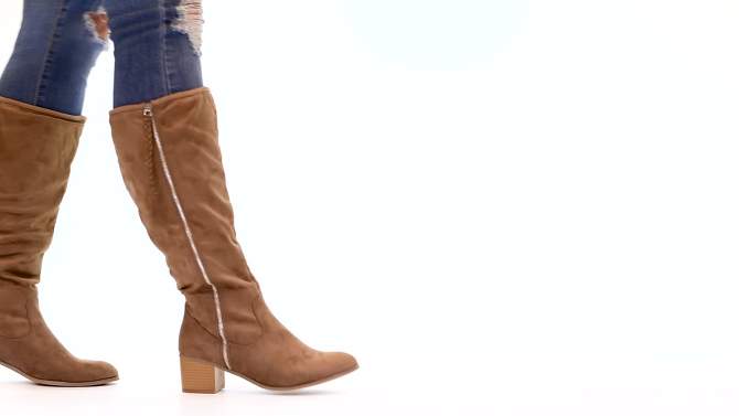 Journee Collection Wide Calf Women's Sanora Boot, 2 of 11, play video