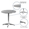 Flash Furniture Mellie 27.5'' Round Aluminum Indoor-Outdoor Table with Base - 3 of 4