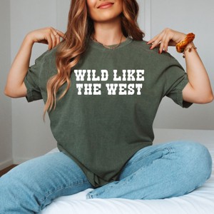 Simply Sage Market Wild Like The West Garment Dyed Tee - 1 of 4