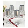 ChicFurnit Drinkware Metallic Plastic Wine Glasses Unbreakable Acrylic Design for Elegant Gatherings, Silver, 2.5"*2.5"*7.88" - 4 of 4