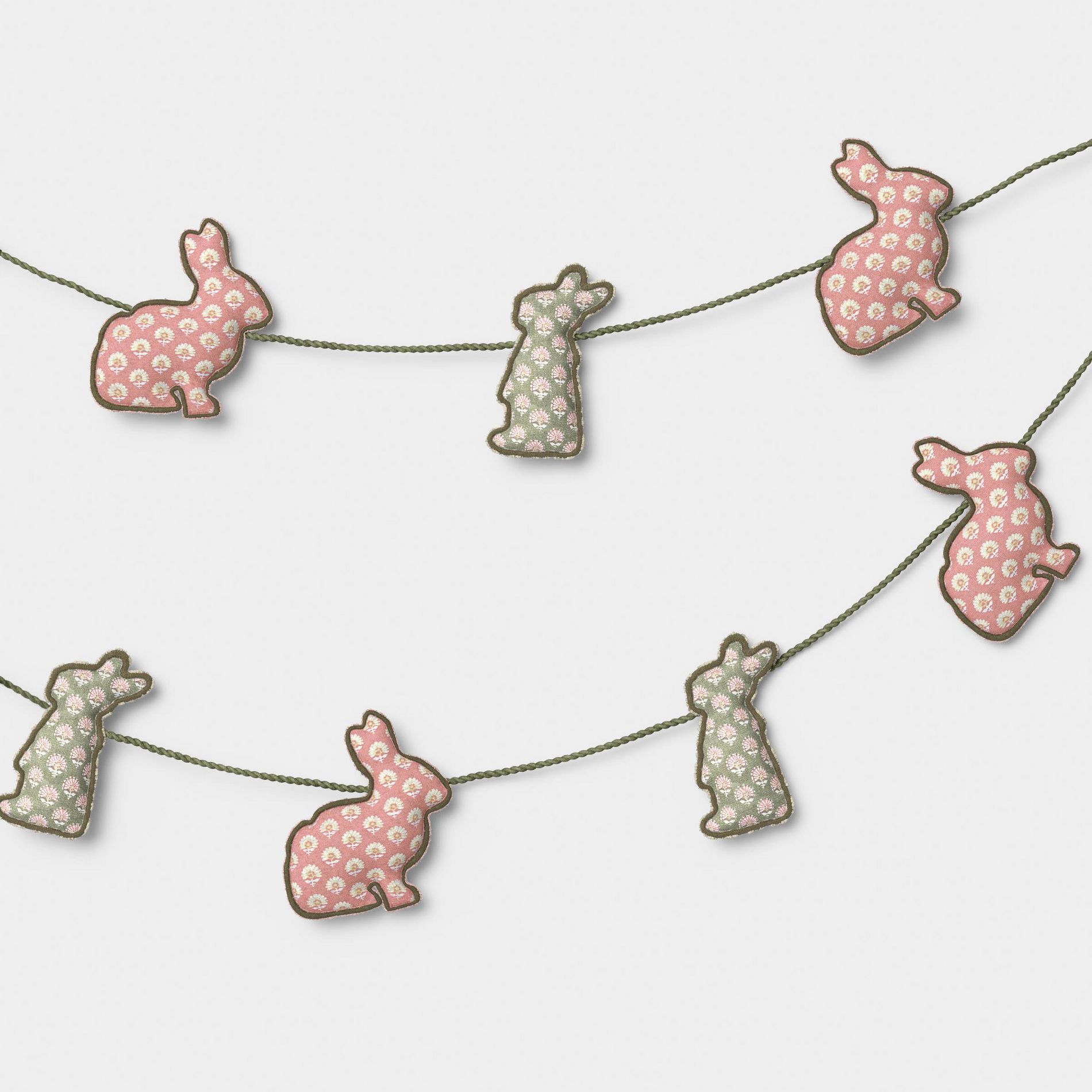 Easter Fabric Printed Bunny Garland - Threshold™