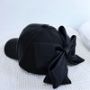 Anna-Kaci Women's Satin Baseball Cap with Back Bow Accent Adjustable Fit and Curved Brim for Chic Casual Style - 3 of 3