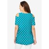 Woman Within Plus Size Short-Sleeve Cold-Shoulder Tee - 3 of 4
