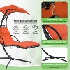 FDW Hammock Curved Hanging Chaise Lounge Chair with Adjustable Canopy and Removable Cushions - 4 of 4