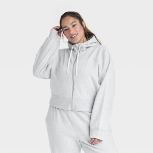 Women's Fleece Full Zip Hooded Sweatshirt - All In Motion™ - 1 of 3