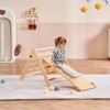 Pikler Triangle Set, 4 in 1 Toddler Climbing Toys Indoor Playground, Large Size Wooden Climbing Gym for Toddlers 1-3 Years - 2 of 4