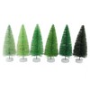 Cody Foster Green Hue Bottle Brush Trees Putz Village Christmas Bb98g Set/12 6.0 Inch Green Hue Bottle Brush Trees Putz  Village Pine Christmas Bottle - image 3 of 3