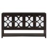 YOOCOZZ MDF Retro Console Table with Mirrored Doors, Durable Acacia Wood Legs and Spacious Shelves - 2 of 4