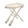 Nautical Boat Shape Folding Table Taupe - Olivia & May - 4 of 4