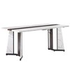 TiramisuBest70.9"Rectangular Large Dining Table, Marble Grain Waterproof Large Desk for 8 People, Deluxe Family Dining Table with Adjustable Legs - 4 of 4