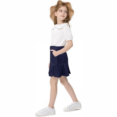 Girls 2025 Skirts Middle Waist Pleated Skirt for Girl