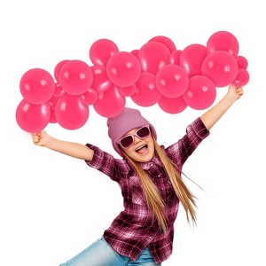 Treasures Gifted Magenta Pink Balloons - 5 Inch Latex Balloons - 100 Pack - 1 of 1