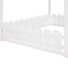 TopComfy Beds Full Size Wood Bed Frame with Fence Natural Wood Material House Style Frame Safety Fence for Kids Bedroom, White, 80.71"*14.37"*7.48" - 3 of 4