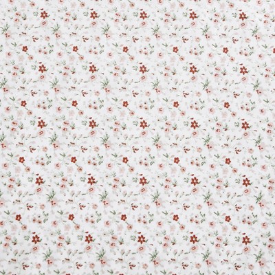 Queen Blue Cotton Percale Floral Print Sheet Set