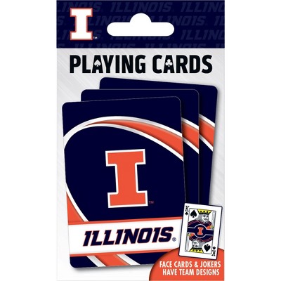 MasterPieces Officially Licensed NCAA Illinois Fighting Illini Playing Cards - 54 Card Deck for Adults