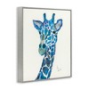 Stupell Industries Blue Giraffe Varied Collage Assortment Animal Painting Framed Giclee Art - 2 of 4
