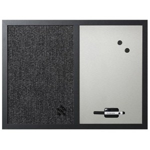 MasterVision - Dry-Erase Combination Board - Felt Surface - Medium Density Fiber (MDF) Frame - Black - 18 in. x 24 in. - 1 Each - 1 of 3
