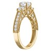 Naturalux 14K Gold 3-stone 2 cttw Lab Grown Diamond Ring - 2 of 4
