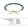 Hope Love Shine Women's Malachite Beaded Bracelet - Adjustable Green crystal Gold chain with 6 Affirmations - 2 of 4