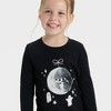 Toddler Girls' Long Sleeve Halloween Graphic T-Shirt - Cat & Jack™ Black - 2 of 4