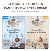 Duclsaty 42" Chandelier，Retractable Ceiling Fan, Silver, Remote, 6 Speeds, 3 Color Lights, for Bedroom/Living - 4 of 4
