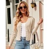 Coolmee Women's Cropped Cardigan Knit ShrugsTops V Neck Button Down Sweaters - 3 of 4