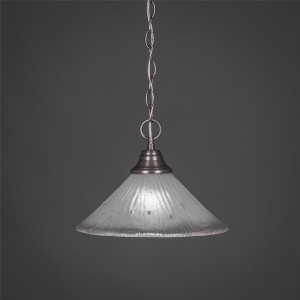 Toltec Lighting Any 1 - Light Pendant in  Brushed Nickel with 12" Frosted Crystal Shade - 1 of 1
