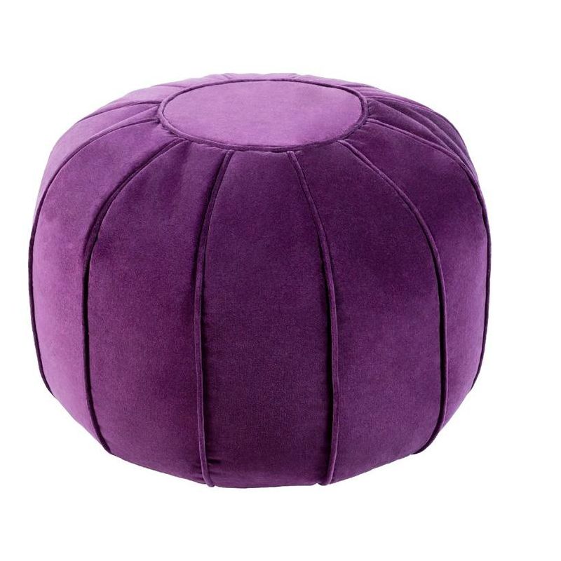 Mark & Day Hafnerbach 13"H x 24"W x 24"D Solid and Border Pouf, 1 of 5
