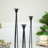 VIP Metal 20 in. Black Candle Holders Set of 3 - 3 of 4