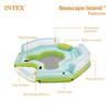 Intex Seascape Island Inflatable Ultimate Water Hangout Lounge with Built In Cooler Area, Cup Holder, and Oversized Backrests for Adults - 2 of 4