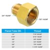 Unique Bargains Fit Air Gas Line Refrigeration Brass SAE 45 Degree Flare Plumbing Connectors - 4 of 4