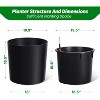 Nasitip 2PACK Square Planter Set, 20''Tall Planters with Built-in Drainage, Water Level Monitor, and Wheels for Easy Movement - 3 of 4