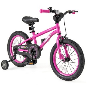 Costway 14/16/18-Inch Kid’s Bike for 4-7 Years Old with Adjustable Saddle & Anti-slip Handlebar Silver/Red/Pink/Black - 1 of 4