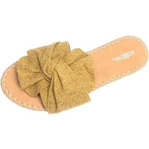 Roxoni Open Toe Sandal Slippers for Women - Indoor Outdoor Slides Shoes for Women - Spring Summer Slippers for Women - 1 of 4