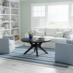 Cross Leg Round Coffee Table (36in x 36in / 910mm x 910mm) - 1 of 4