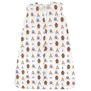 Luvable Friends Baby Boys Sleeveless Jersey Cotton Sleeping Bag, Sack, Blanket, Be Brave Jersey - 1 of 1