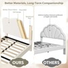Coolmee Upholstered Twin XL/Full Size Bed Frame for Kids with Scallop Headboard, Cute Velvet Bed for Girls, Boys, Sturdy Platform Bed - 4 of 4