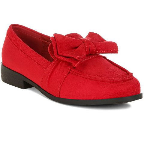 Женские туфли London Rag Womens Havisham Bow Accent Heeled Loafers 7