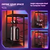 Bestier Reversible 63 inch Gaming Desk, LED Computer Desk with  Storage Bag & 4 Tier Shelves, Black - 4 of 4