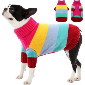 Dog Sweaters Girls Boys, Stretchy Turtleneck Pet Knitwear for Small Pets, Warm Fall Doggie Sweatwer, Clothes for Yorkie, Chihuahua, Teacup - 1 of 4