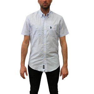 U.S. Polo Assn. Men's Stretch Slub Classic Fit Short Sleeve Button-Down Shirt - 1 of 1
