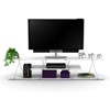 SEVOBAL TV Stands and Consoles Mid Century Modern TV Stand with Open Storage and Metal Cords for Living Room, White, 12"*56"*12" - 2 of 4