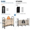 Black Heavy-Duty Firewood Rack，for Indoor/Outdoor Wood Storage - 4 of 4