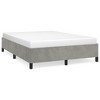 Bed Frame Light Grey Velvet (100% polyester), plywood Full - 2 of 4