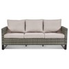 Buenhomino Outdoor Patio Furniture - Wicker Sofa with Removable Cushion, 3 Seater Rattan Couch with Deep Seat for Balcony Deck Backyard - 2 of 4