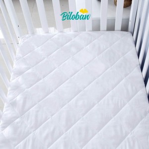 Biloban-  Mini Crib Mattress Protector, Mattress Encasement with Zipper - 38"x24" - 1 of 4