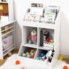 3-Tier Toy Storage Organizer with Bookcase, Toy Shelf Organizer with Open Shelves, Kid’s Multi Shelf Cubby for Books, Bookshelf - 2 of 4
