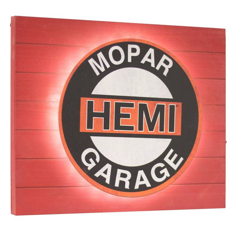 Vintage Mopar Hemi Metal Backlit LED Wall Sign - American Art Decor, 1 of 10